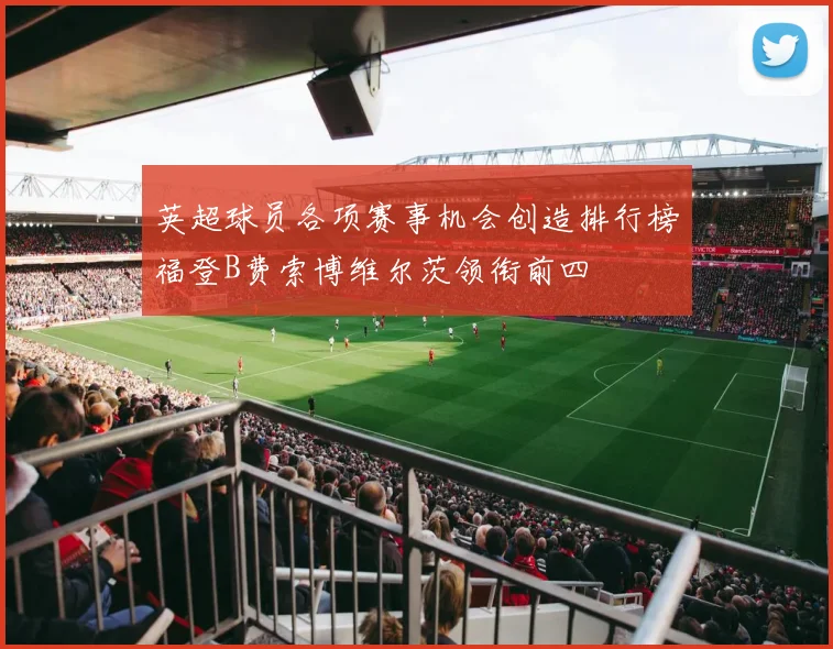 英超球员各项赛事机会创造排行榜福登B费索博维尔茨领衔前四